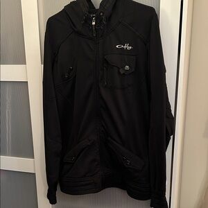 Oakley Black Hooded Jacket with Logo, XL